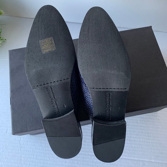 Freda Salvador Lay Croc Embossed Slip On Mules Ink - Picture 8 of 12